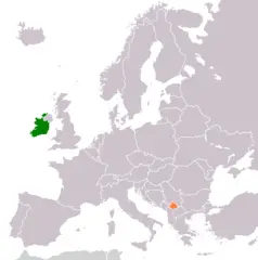 Ireland Kosovo Locator