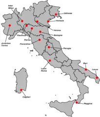 Italian Serie A 1999 2000 Map