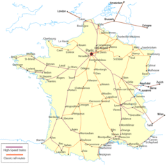 Map France Railroads