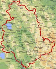 Pysical Map of Umbria
