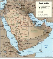 Saudi Arabia 2003 Cia Map
