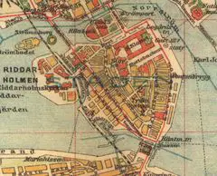 Stockholm Gamla Stan Map 1910