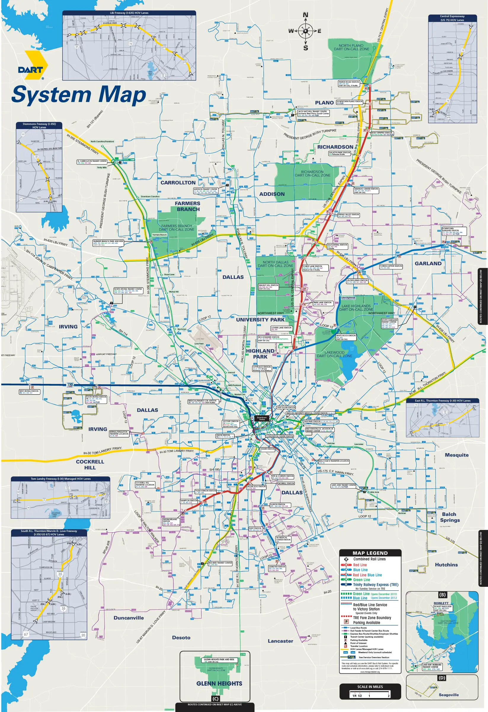 Dallas Transport Map - Mapsof.Net