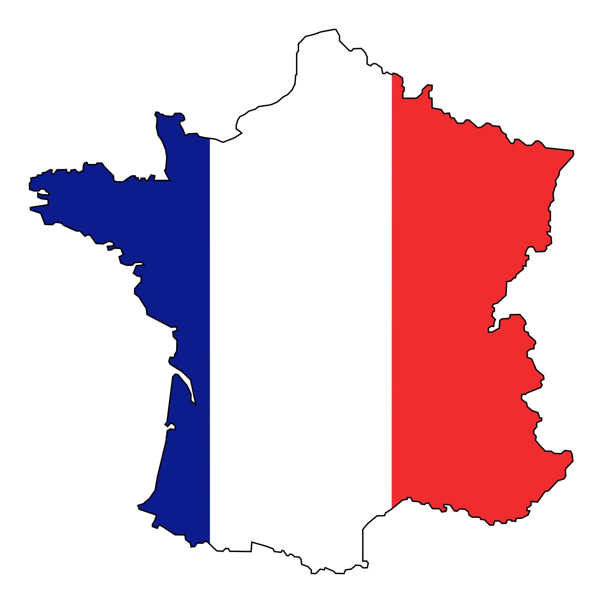 France Flag Map • Mapsof.net