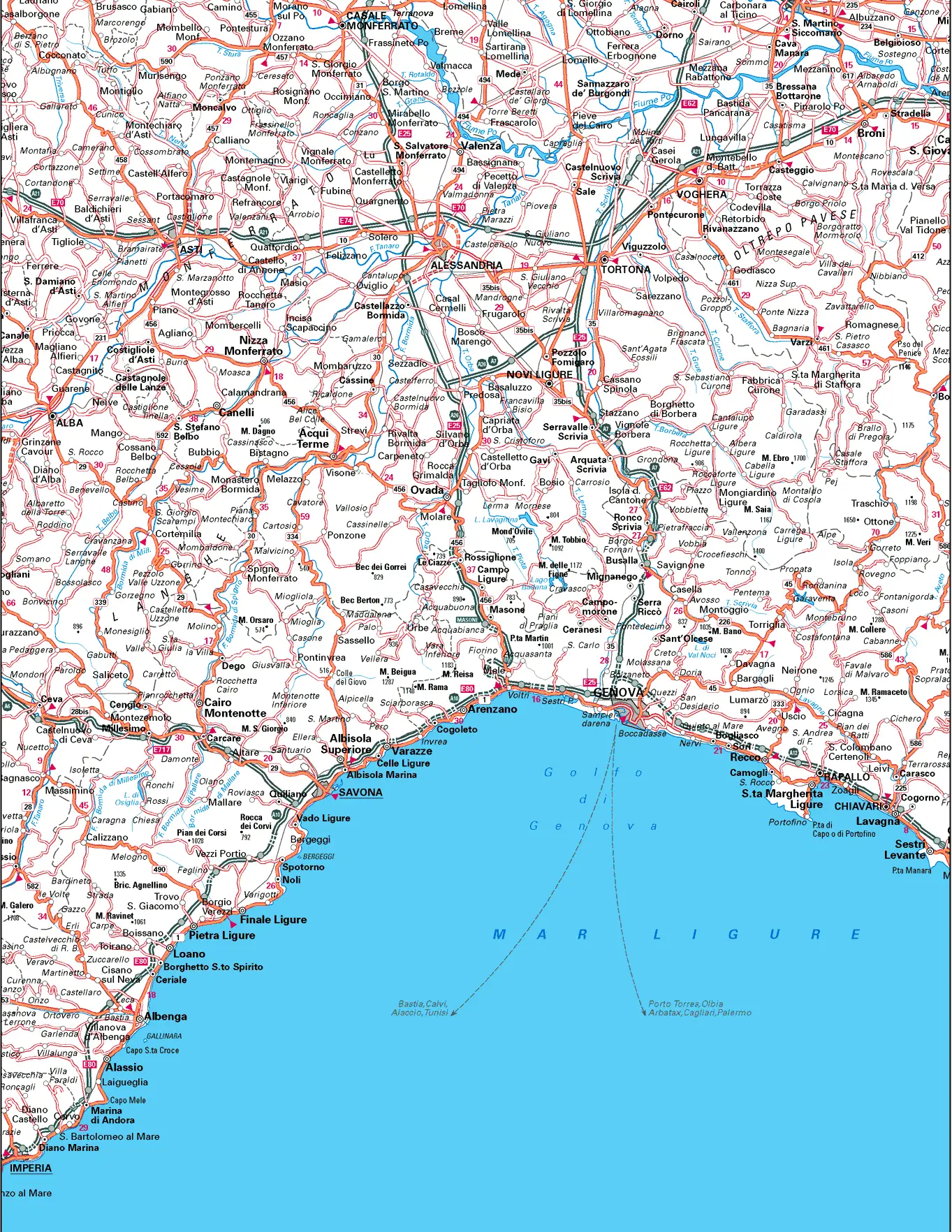 Cartina Liguria Genova World Map Diagram Geography Italia - Vrogue