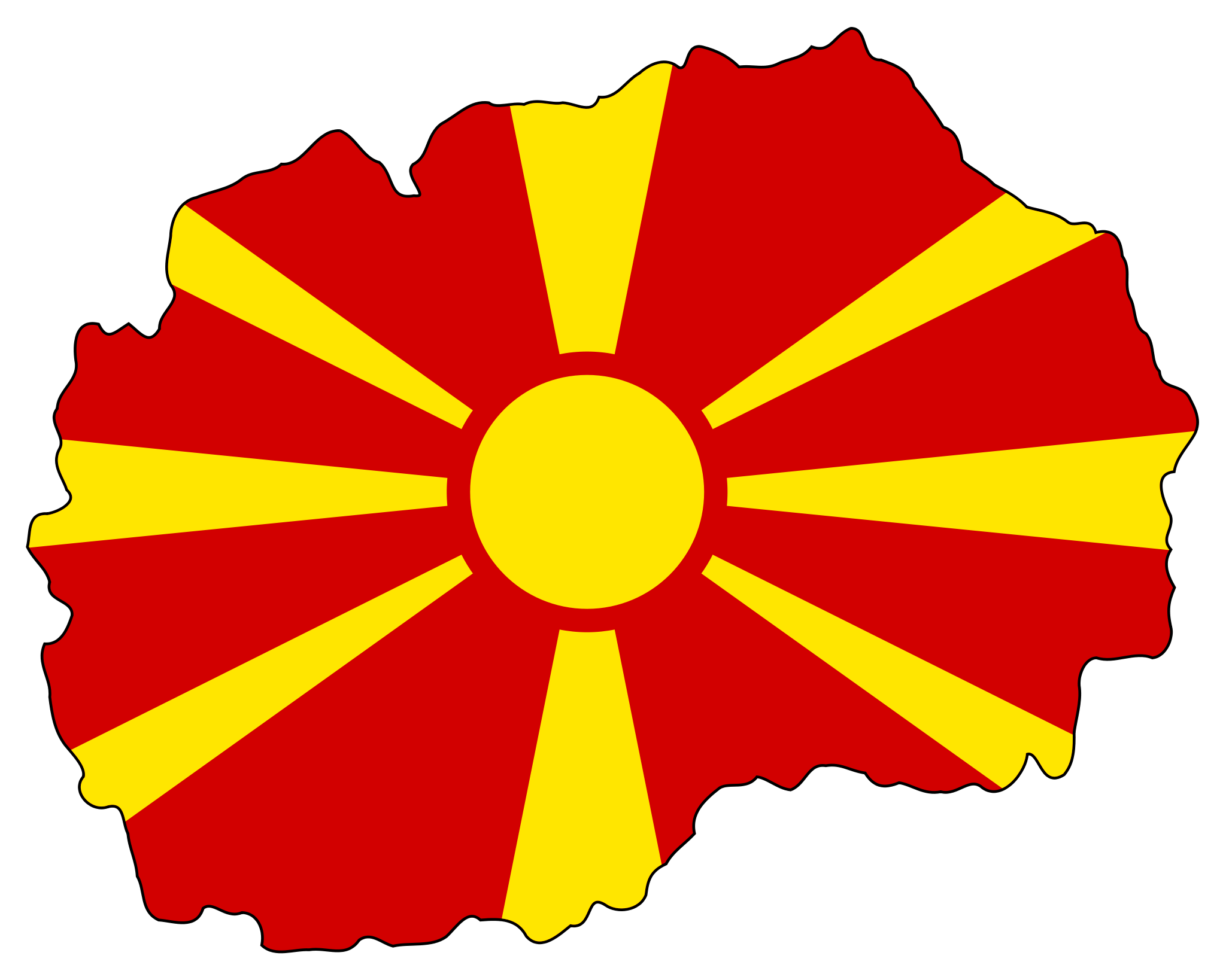 Macedonia Flag Map 