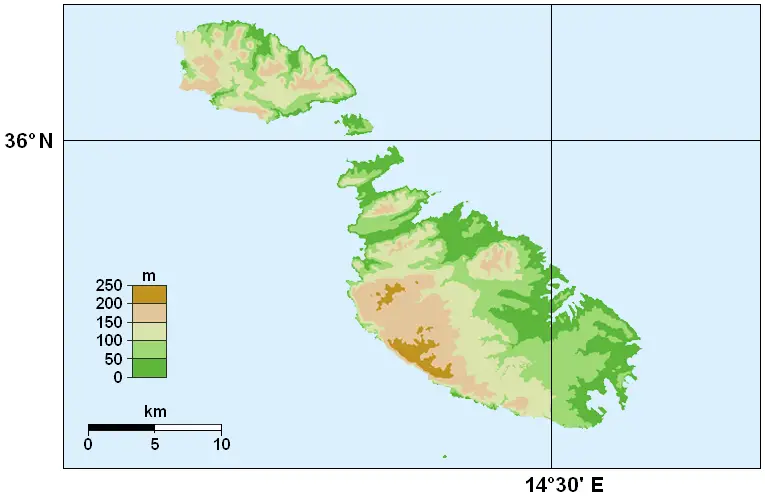 Malta Topographic Map Mapsof Net
