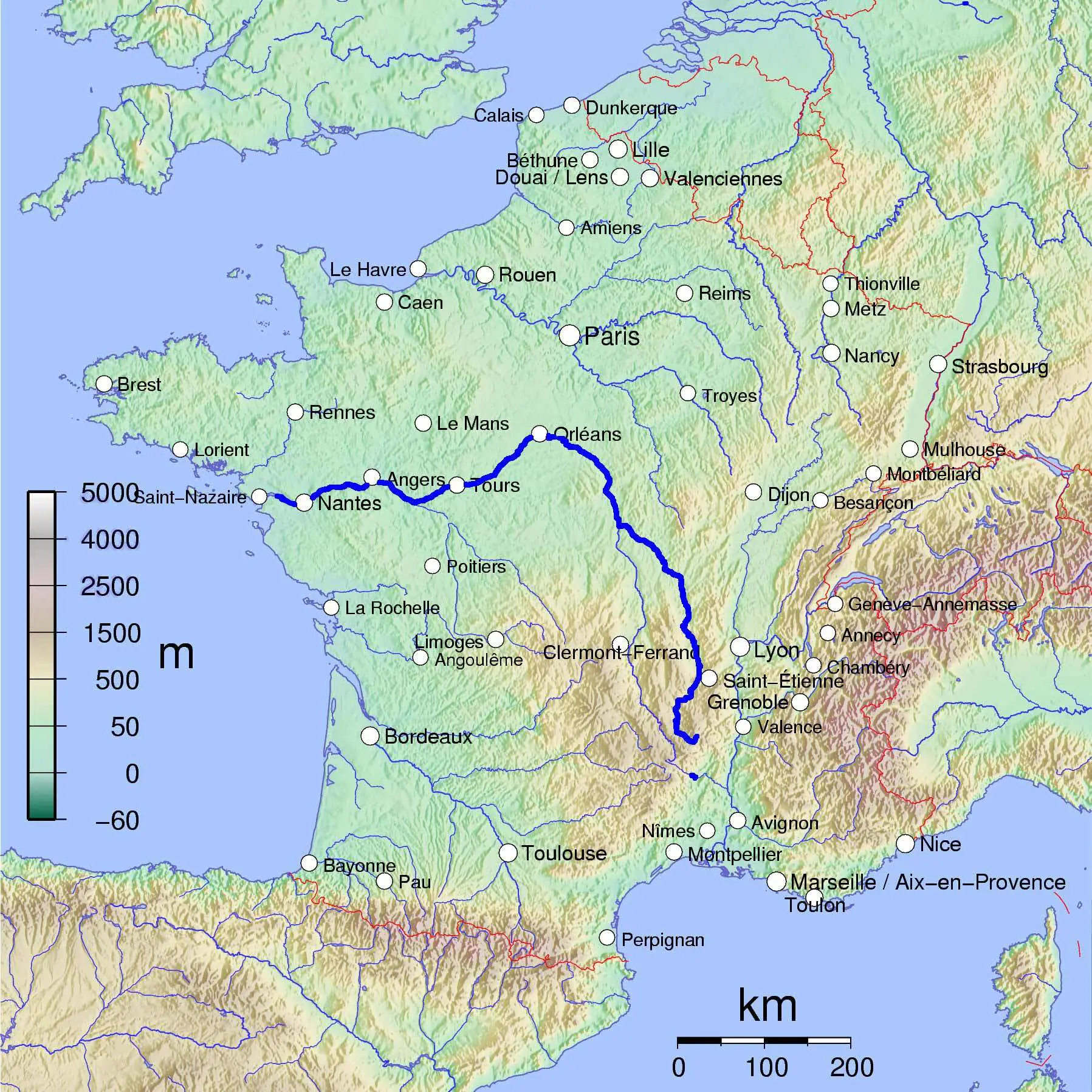 Map of France • Mapsof.net