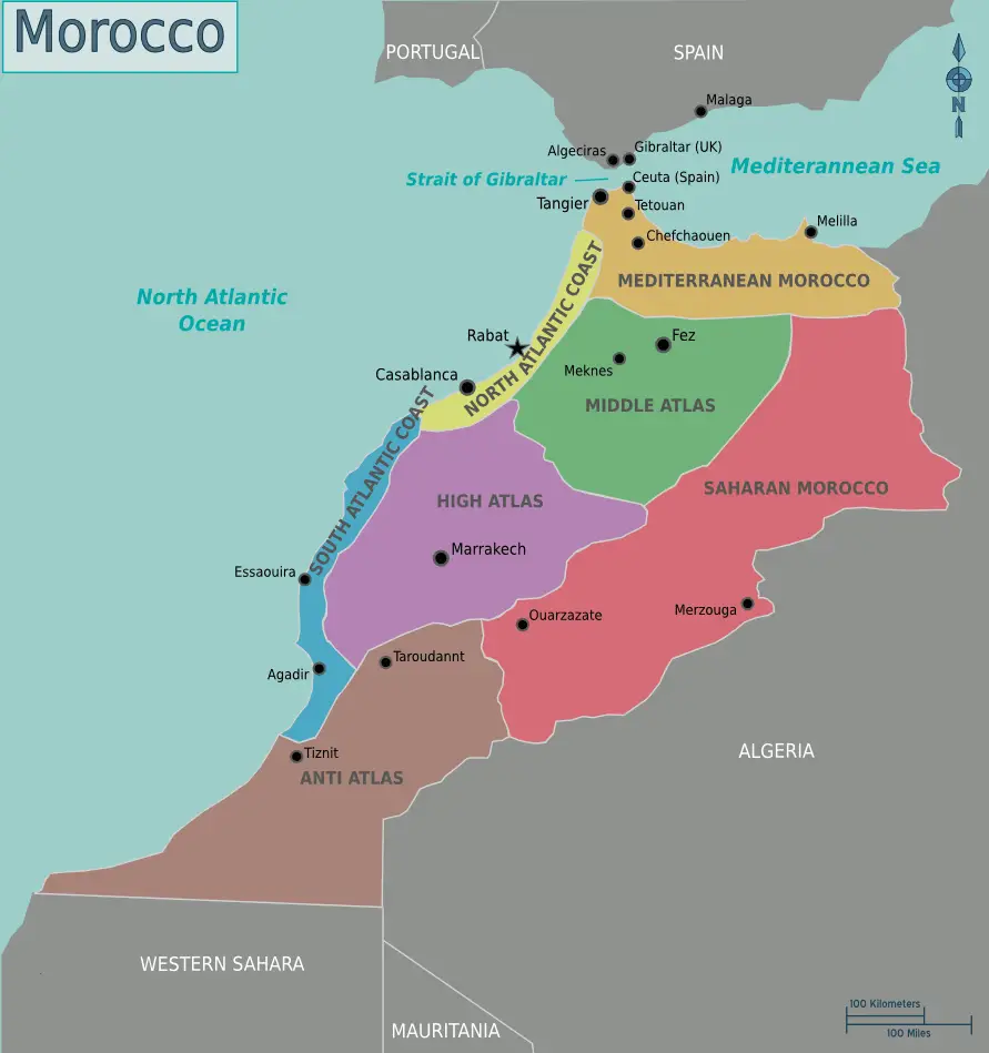 Map Of Morocco Mapsofnet