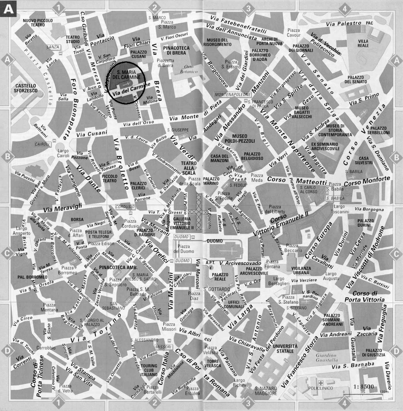 Milan Area Map