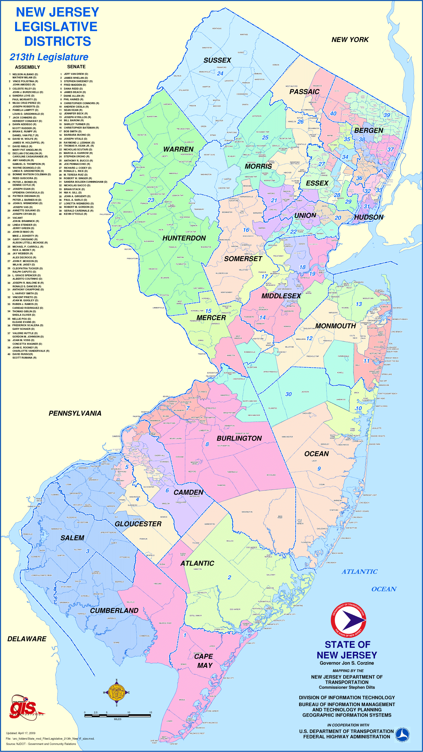 New Jersey Districts Map 