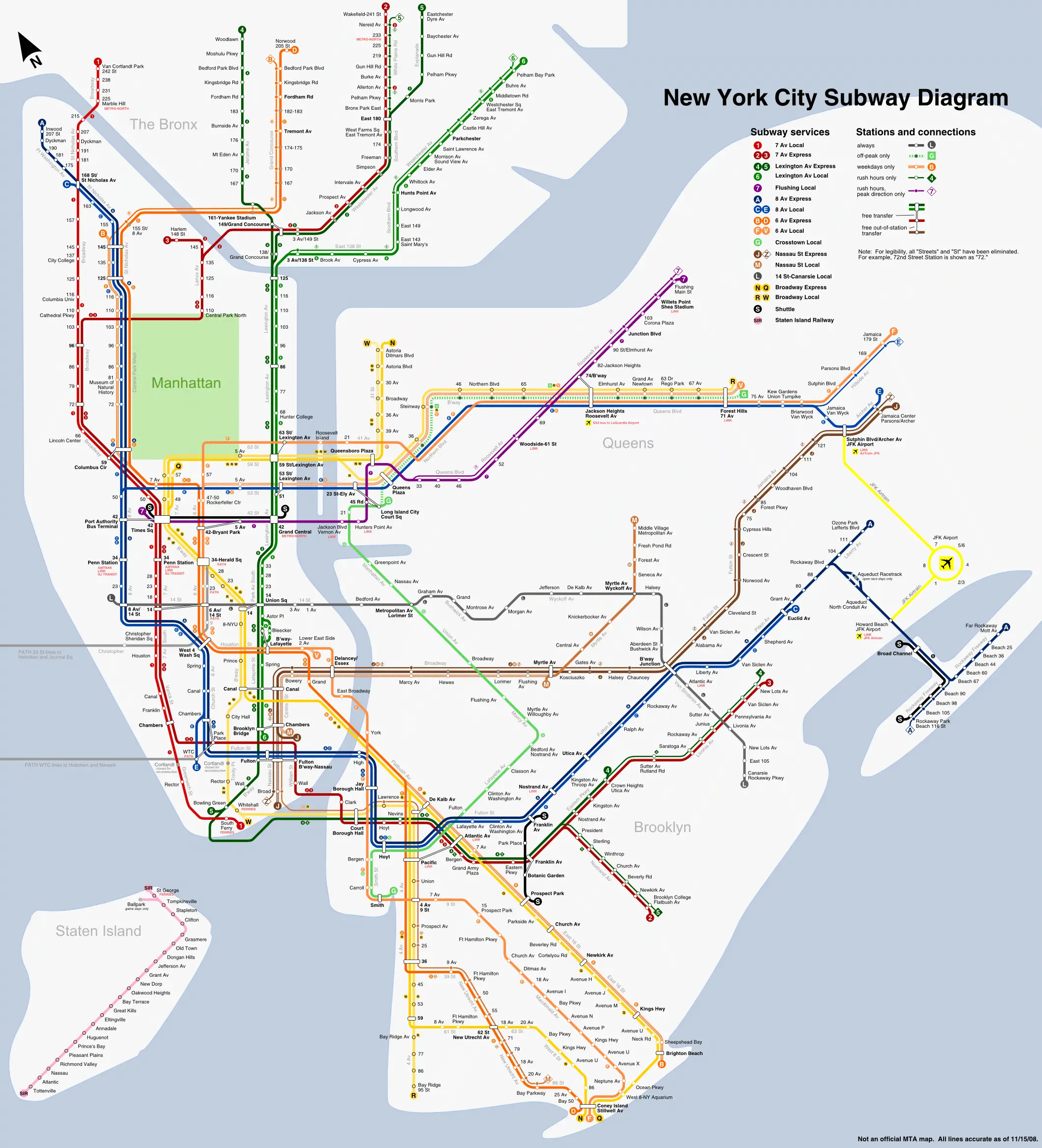 New York Subway Map (metro) • Mapsof.net