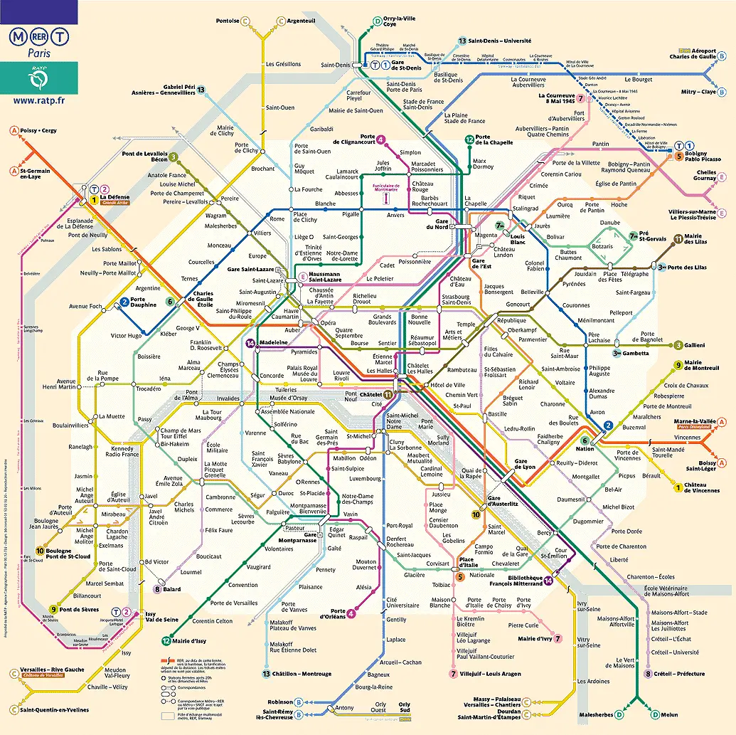 Paris Metro 1 • Mapsof.net