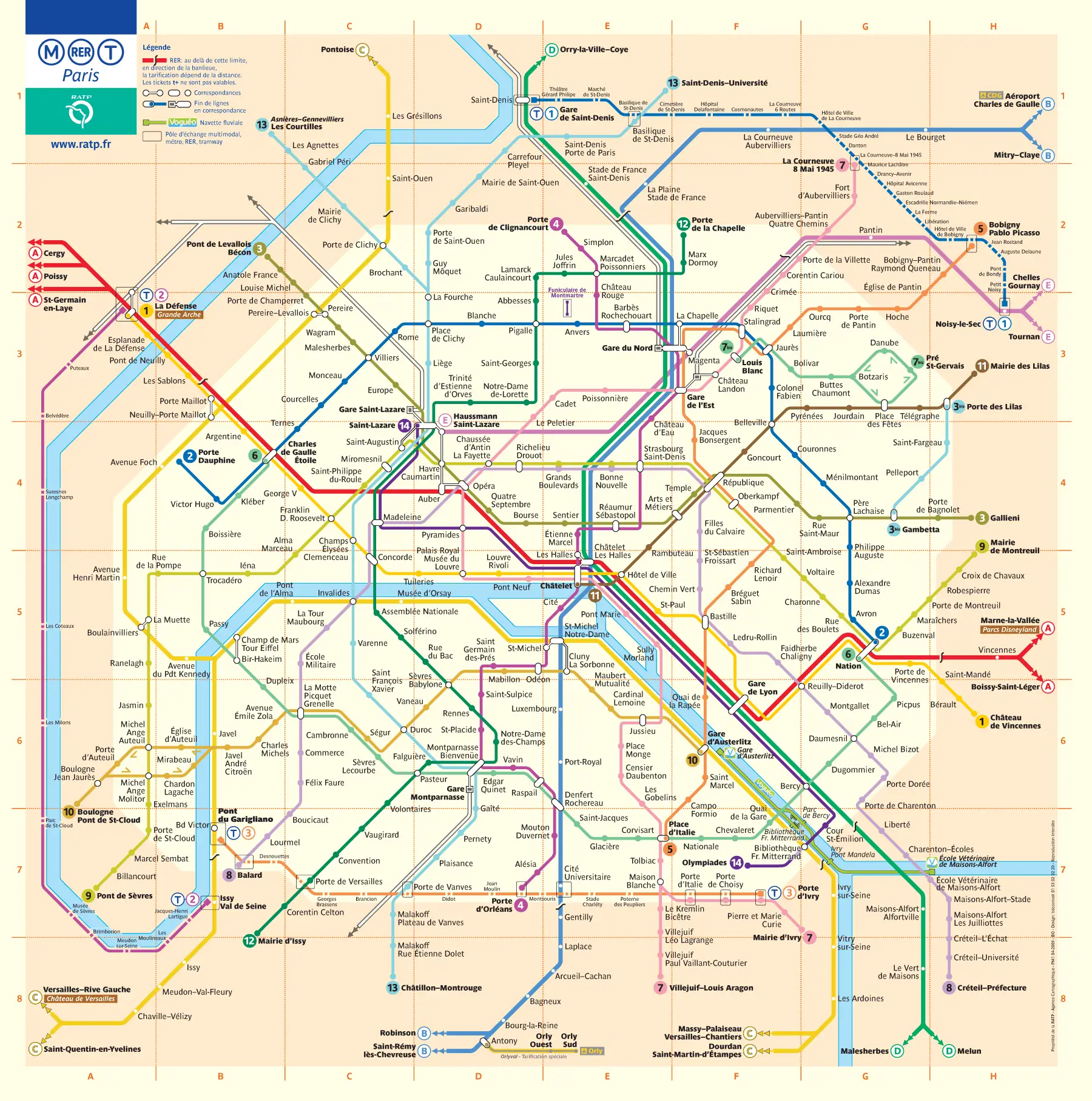 Paris Metro Map • Mapsof.net
