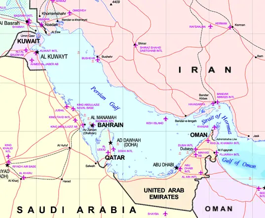 Persian Gulf Map