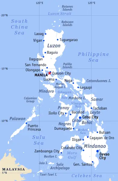 Philippines General Map • Mapsof.net
