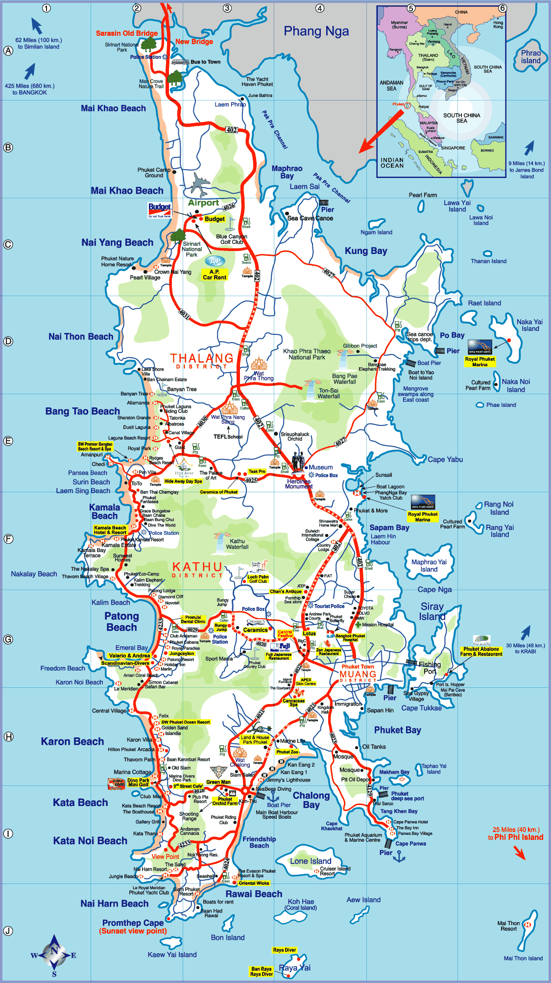 Phuket Map Large 1 - Mapsof.Net