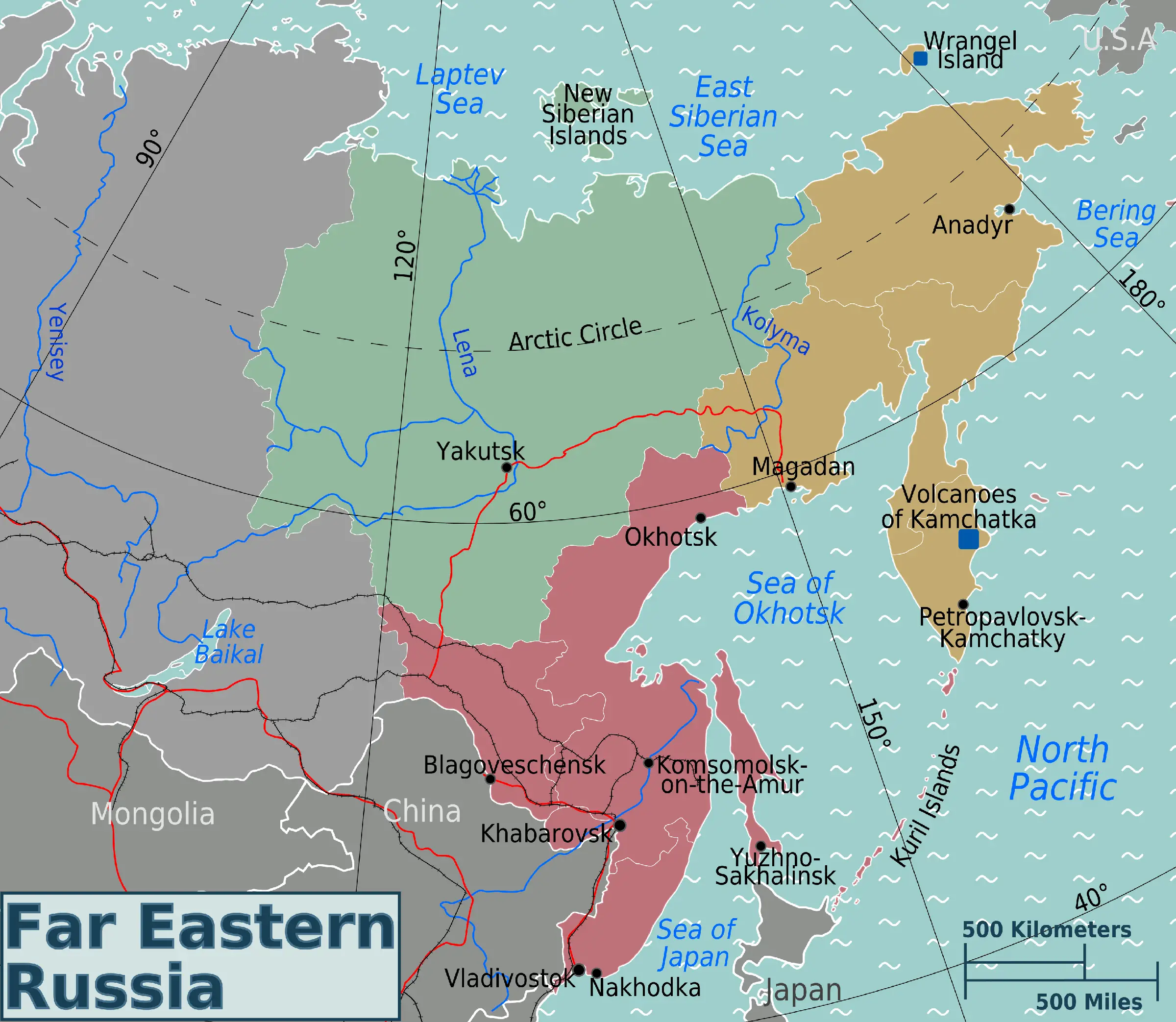 Russian Far East Regions Map Mapsofnet