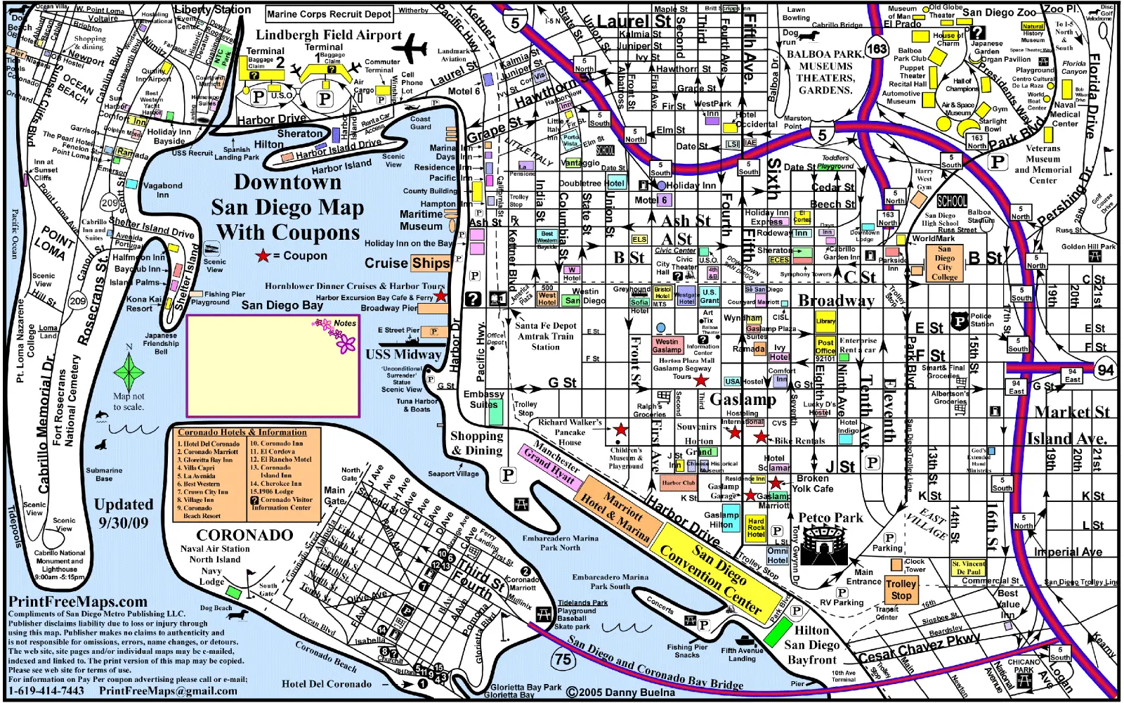San Diego Downtown Map – Verjaardag Vrouw 2020