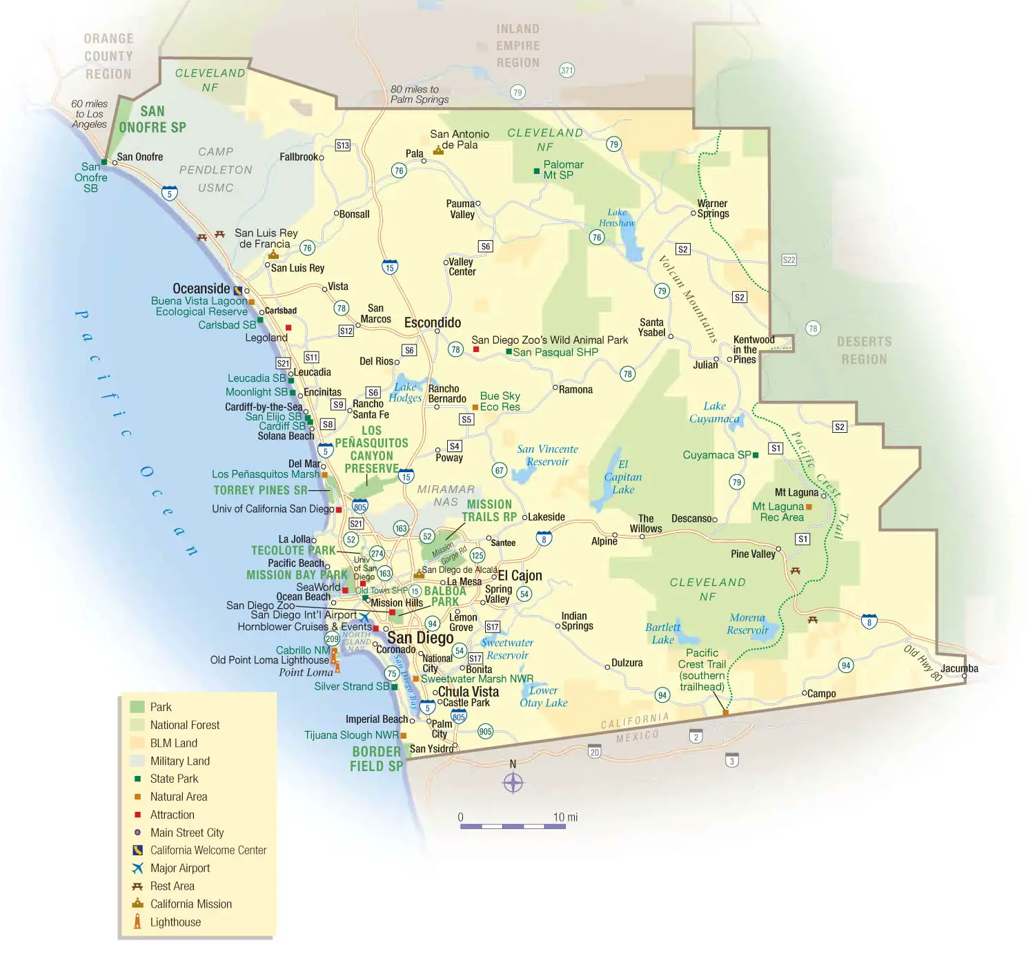 San Diego Travel Map - MapSof.net