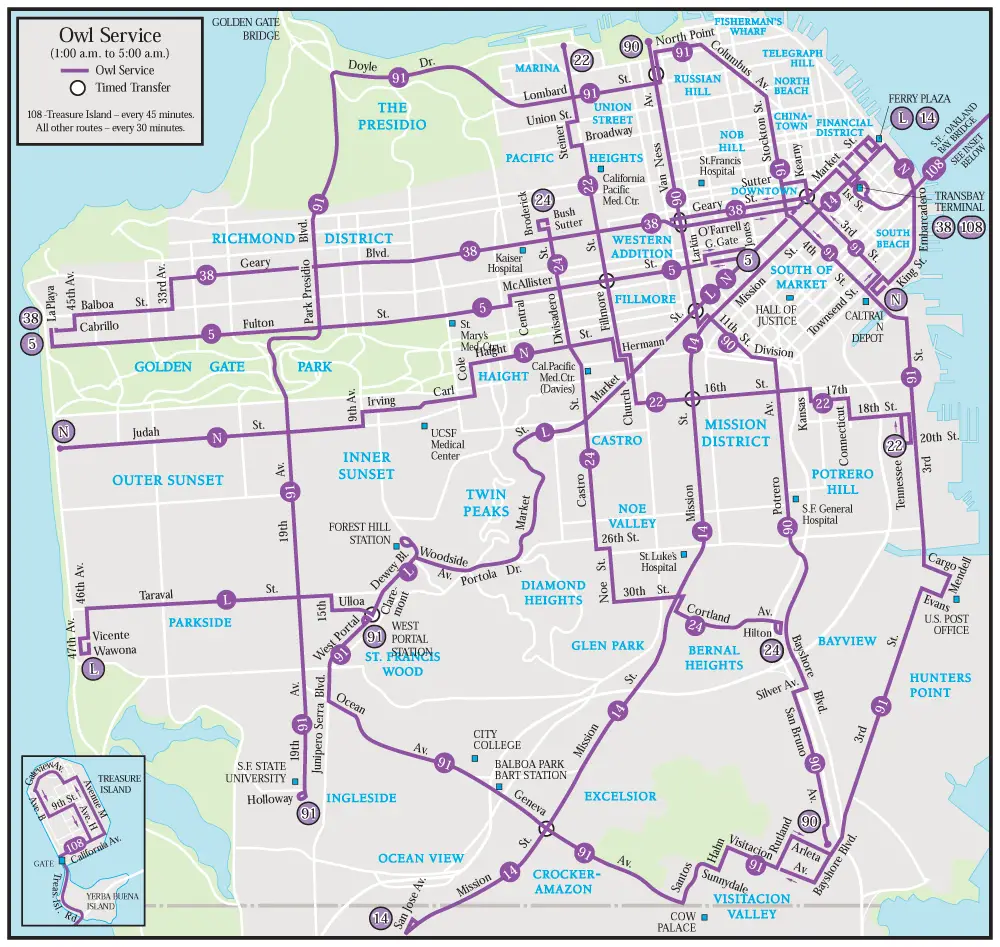 Bus Map Of San Francisco