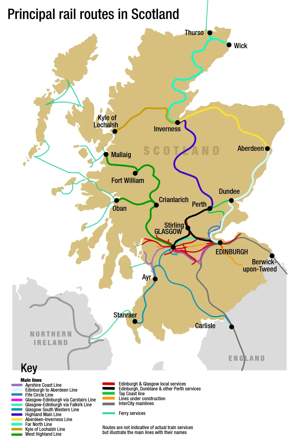 Train Routes In Scotland Map - United States Map