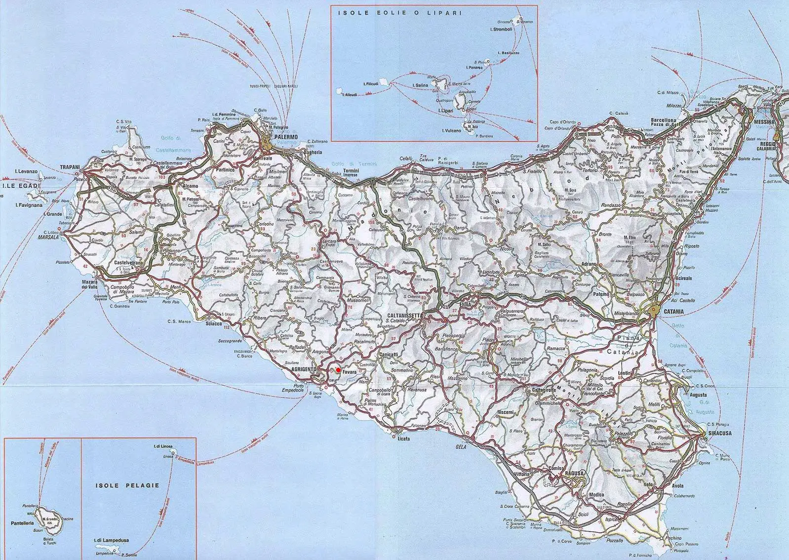 Printable Map Of Sicily