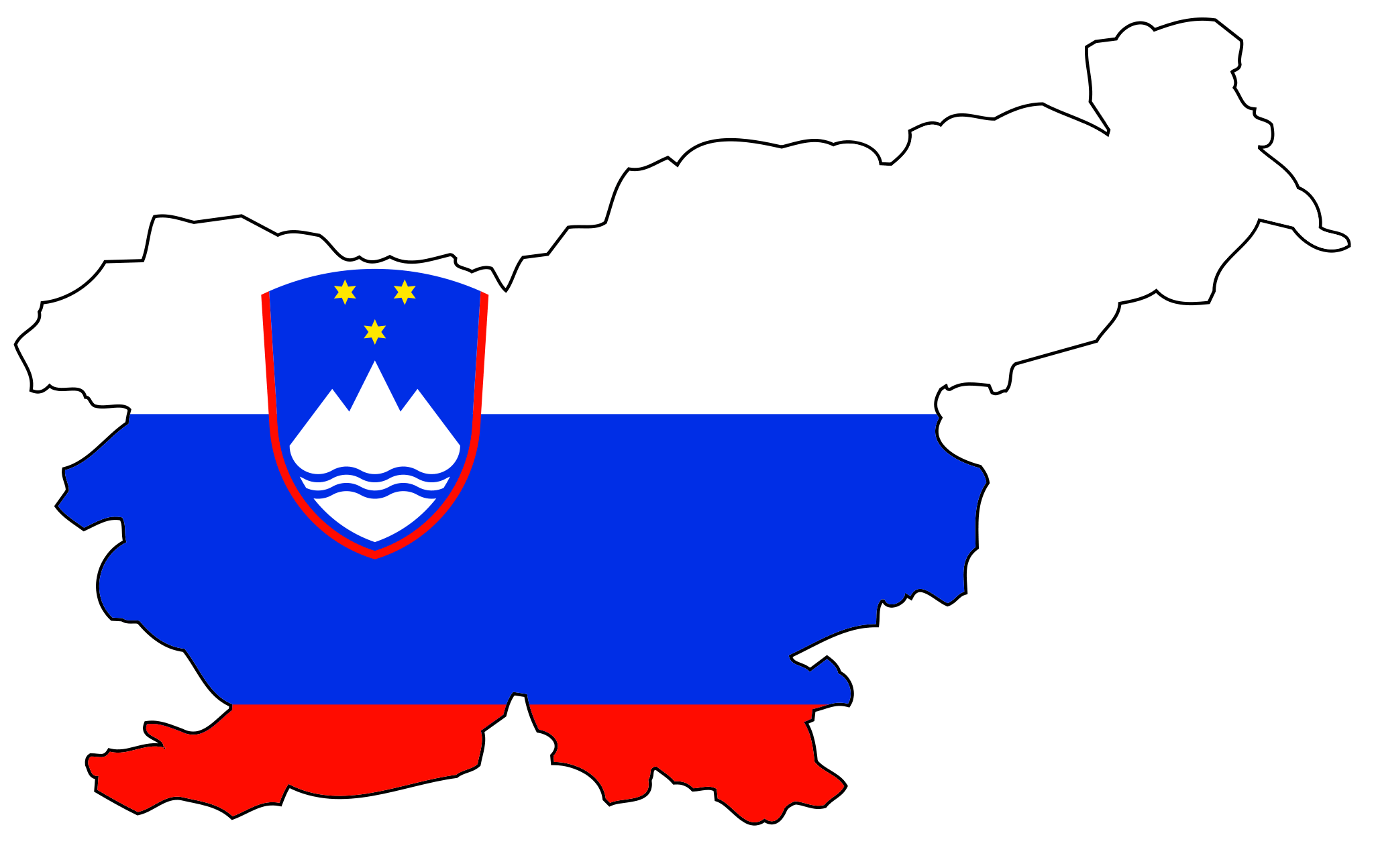 Slovenia Flag Map - Mapsof.Net