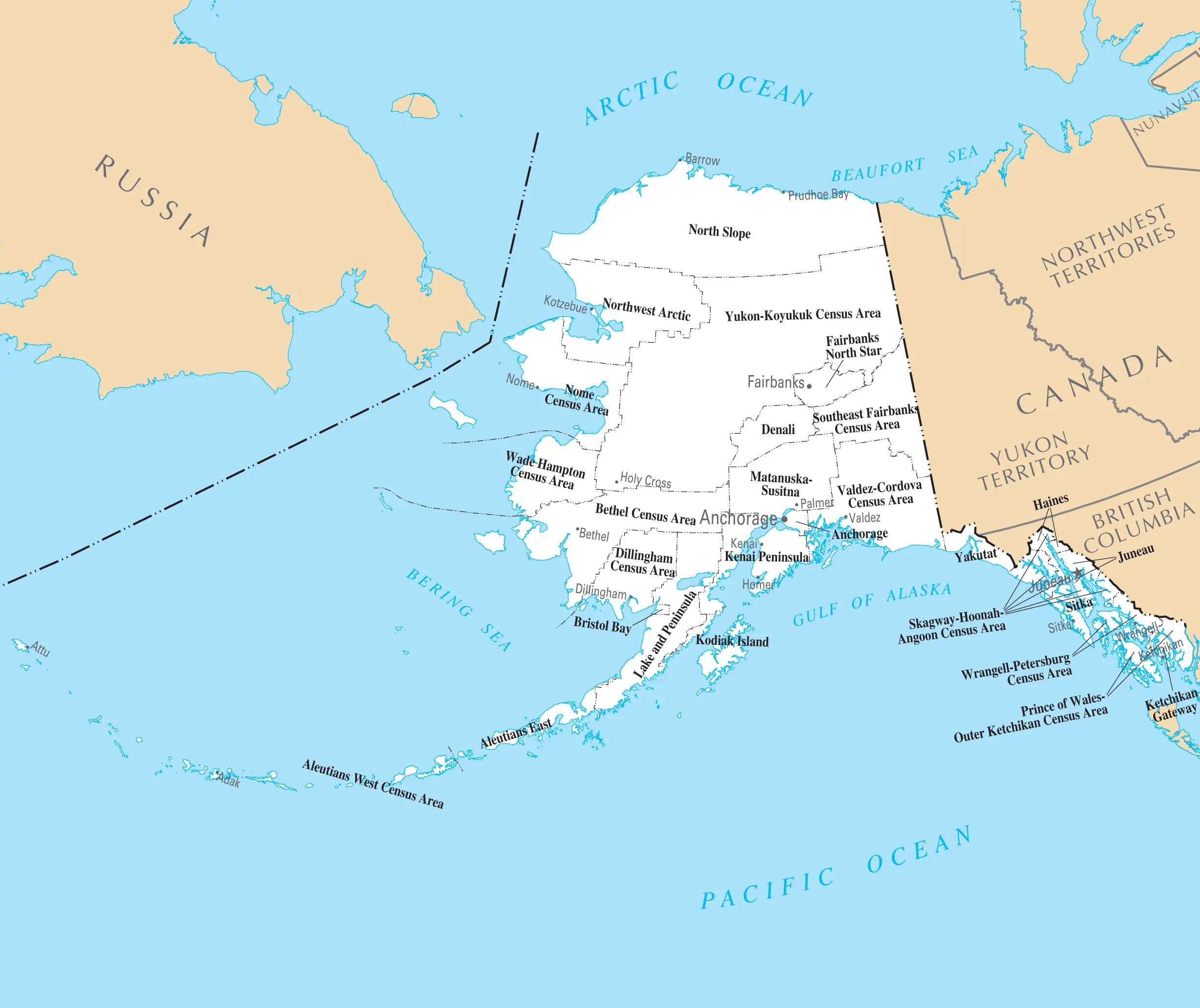 Map Of Alaska With Cities And Roads - United States Map