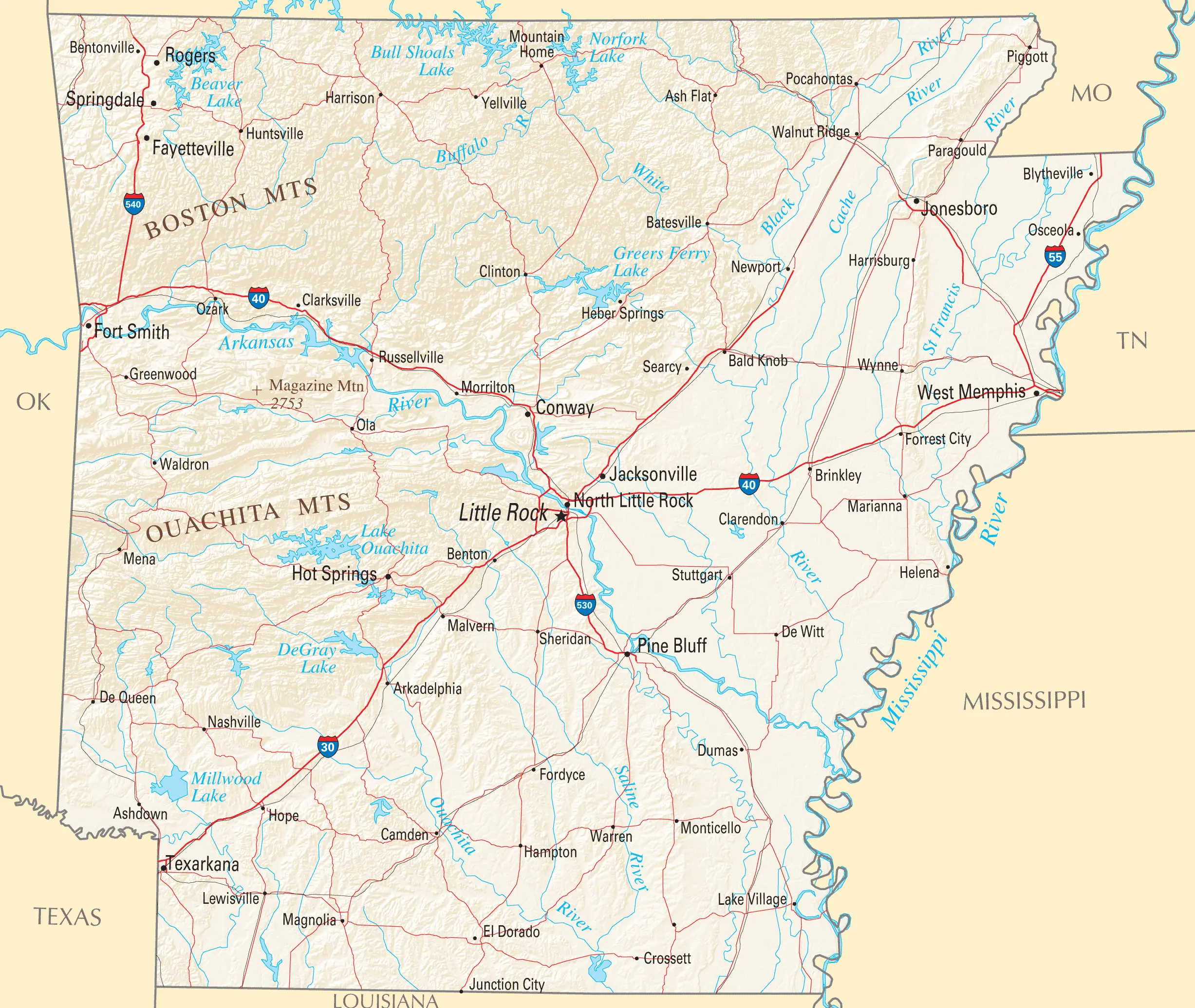 Printable Map Of Arkansas World Map Blank And Printab - vrogue.co