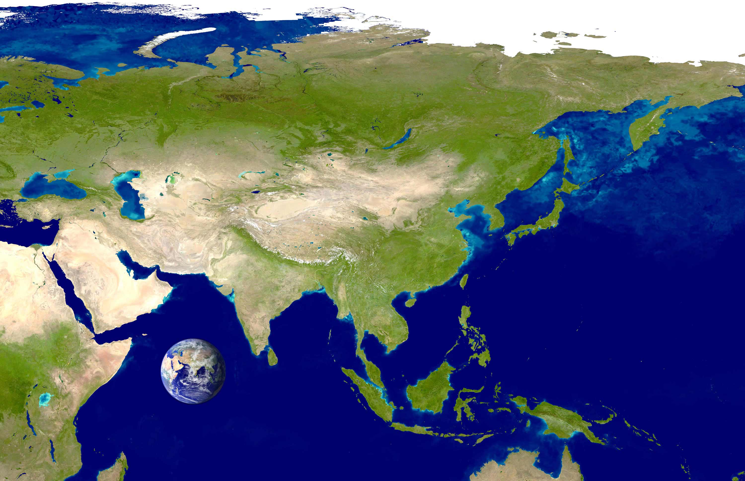 Satellite Map Asia - Riset
