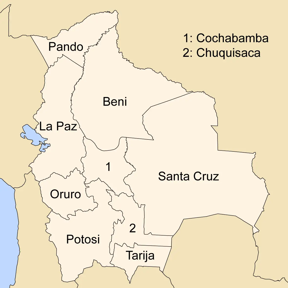 Administrative Map Of Bolivia Nations Online Project Bolivia Map Images