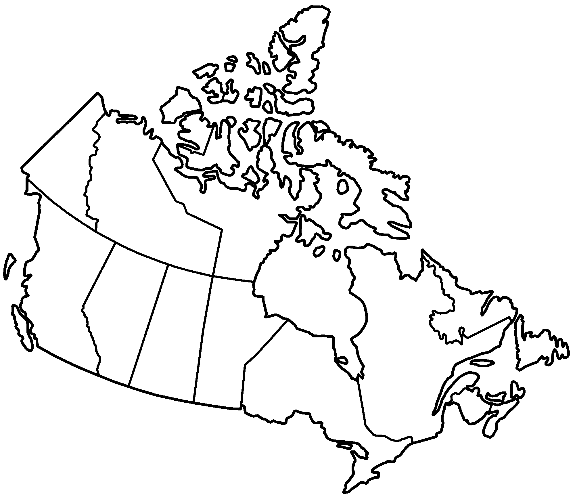 Blank Map Of Canada Provinces