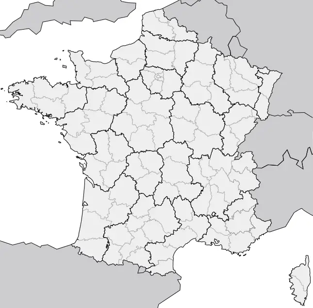 Carte France Geo Dep • Mapsof.net