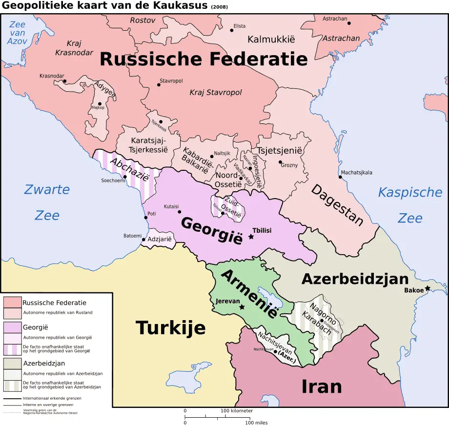 Caucasus Political Nl • Mapsof.net