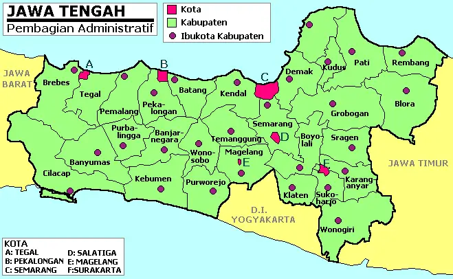 Central Java Province - Mapsof.Net