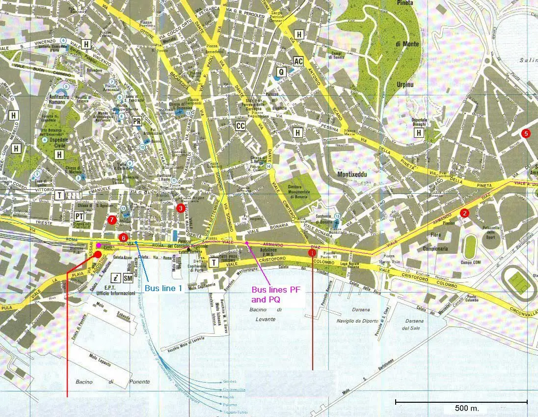 City Map Cagliari 2 - Mapsof.Net