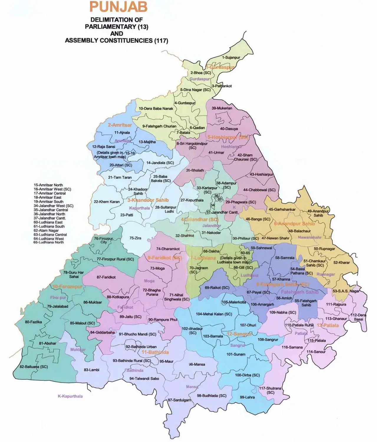Map Of Punjab Showing The 36 Districts Of The Provinc - vrogue.co