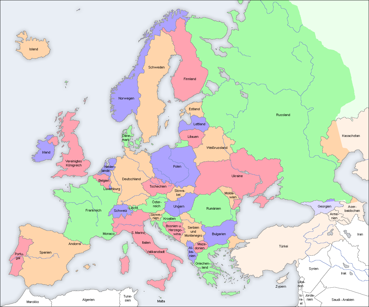 Europe Map De 2 - MapSof.net