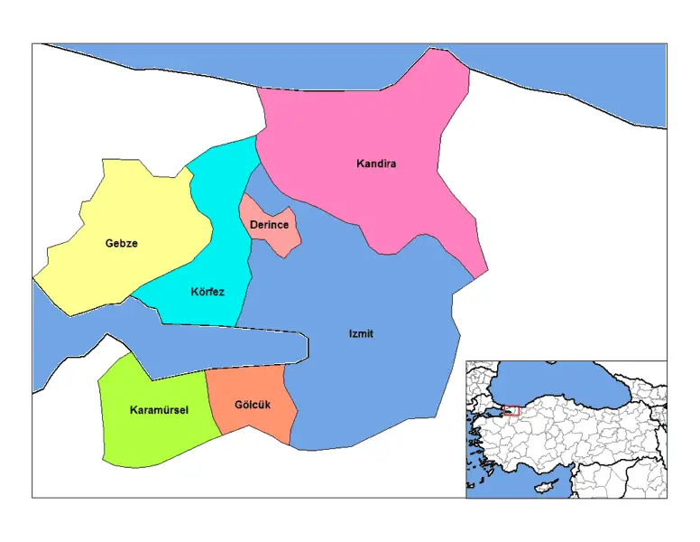 Kocaeli Districts - MapSof.net