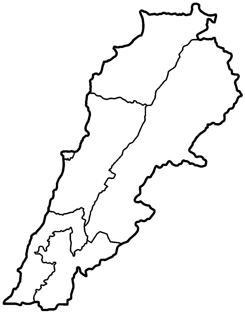 Blank Map Of Lebanon Islands With Names | Images and Photos finder
