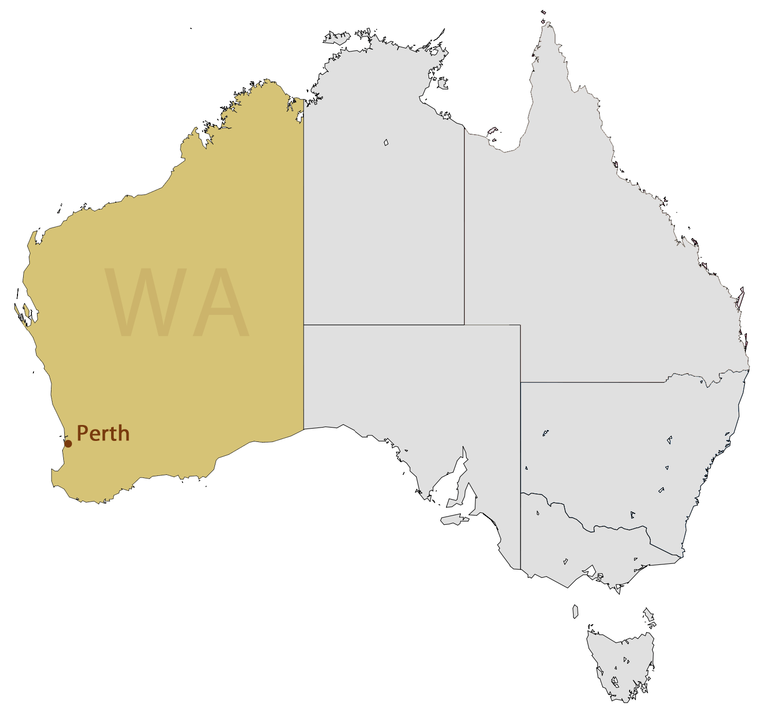 Location Map of Perth - MapSof.net