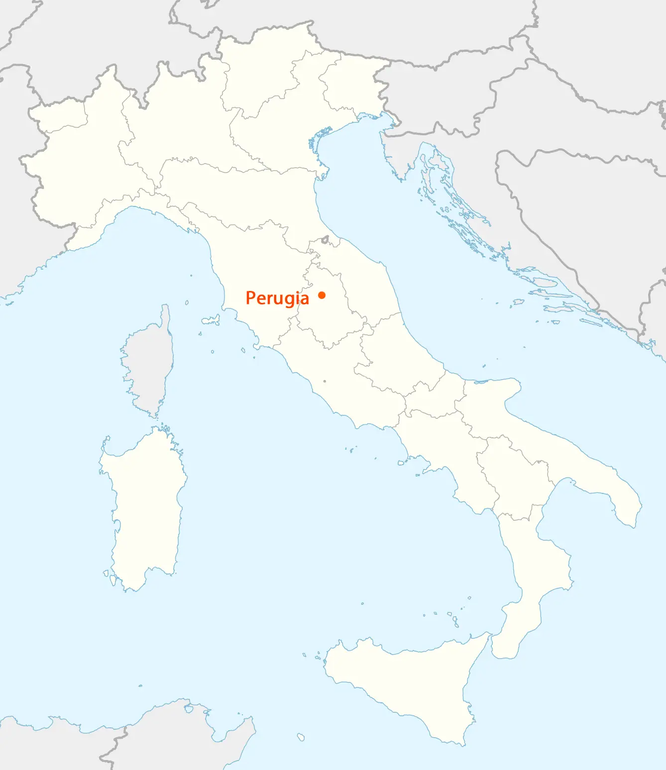 Location Map Of Perugia 