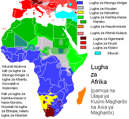 Lugha Za Afrika • Mapsof.net