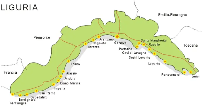 Map Liguria - MapSof.net