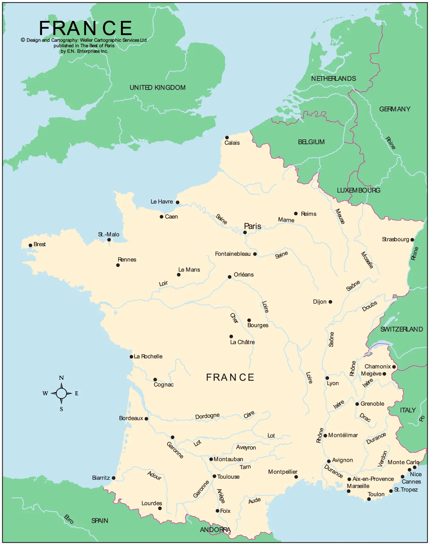 Political Map France • Mapsof.net
