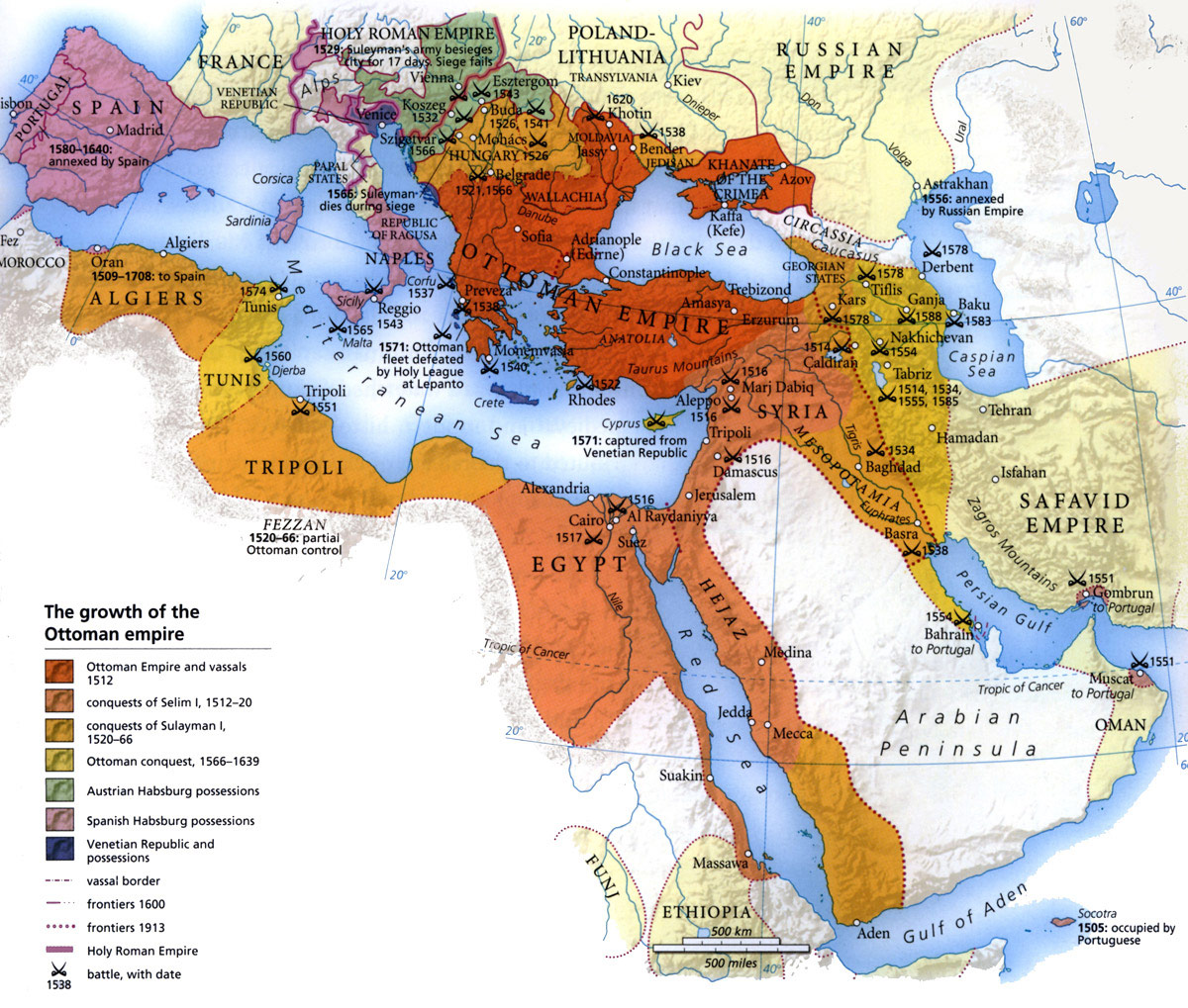 The Growth Of The Ottoman Empire • Mapsof.net