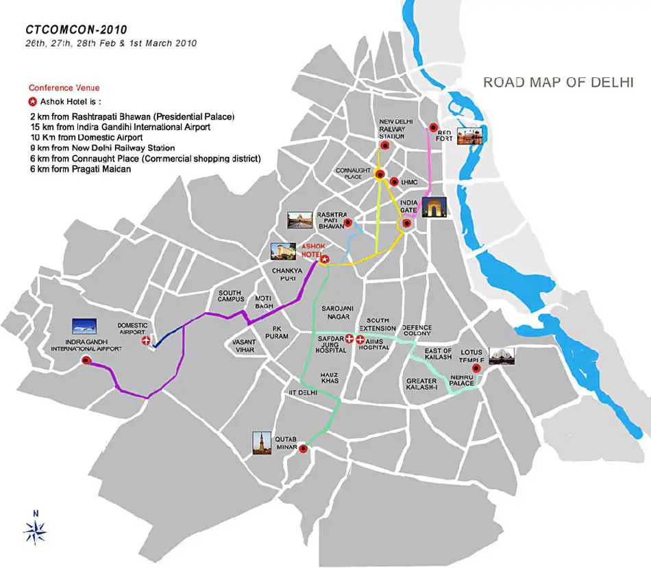 delhi tourism map