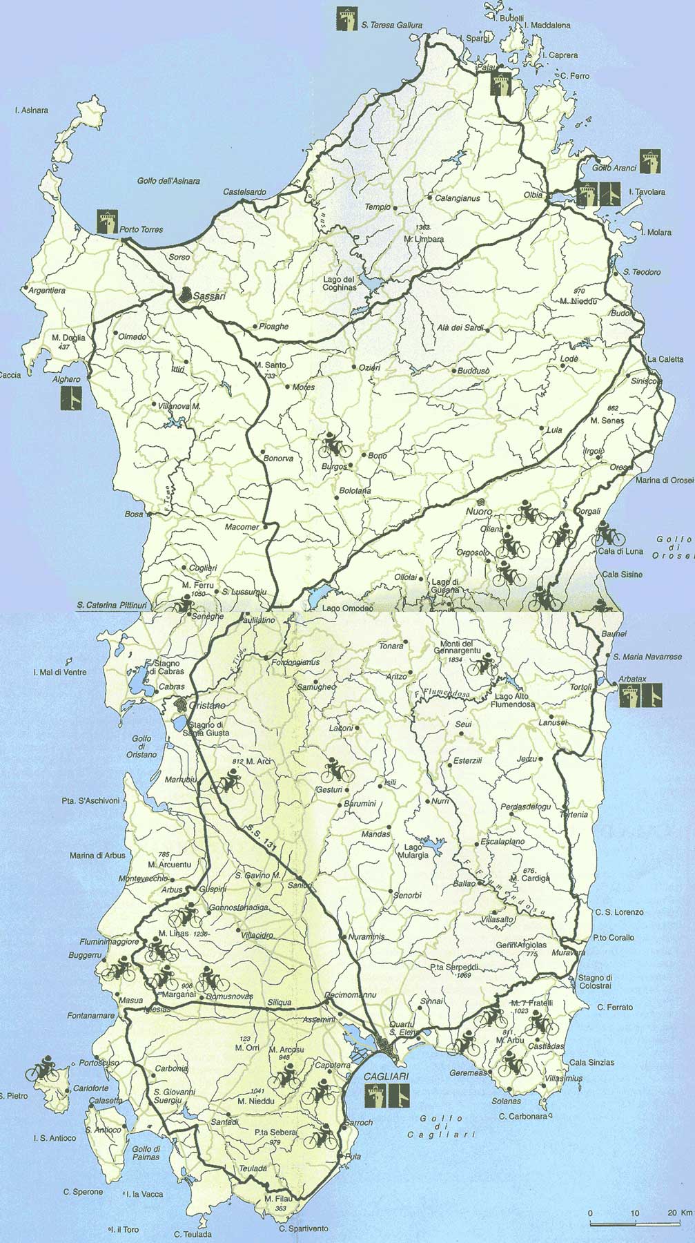 Tourist Map Sardinia MapSof Tourist Map Sardinia MapSof