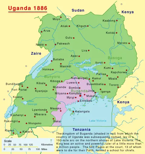Uganda In 1886 • Mapsof.net